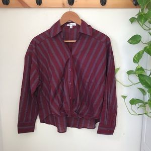 NWT maroon button up shirt
